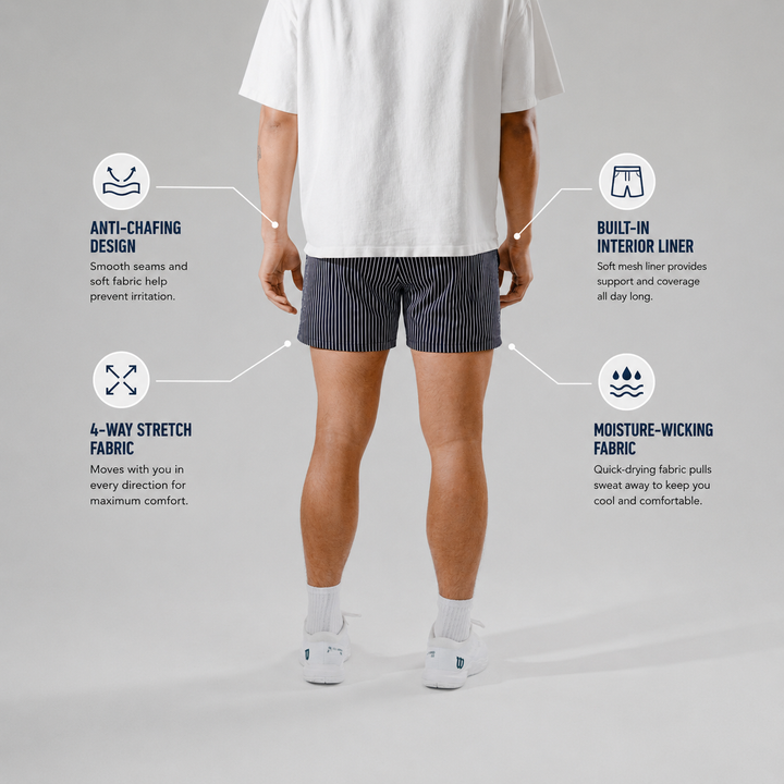 Mesh Shorts 5" Inseam - Black